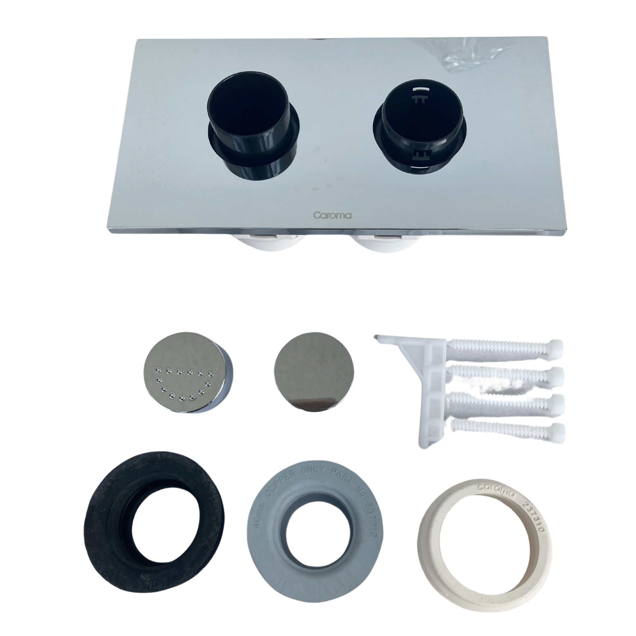 237011S  Invisi II ADA Round dual-flush Button Panel Pack in Satin